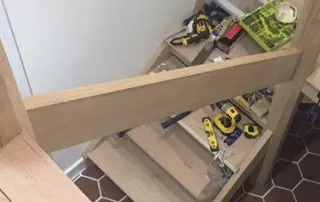 Stair parts to attach stringer to post