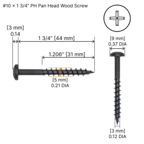 #10 x 1‑3/4″ Pan